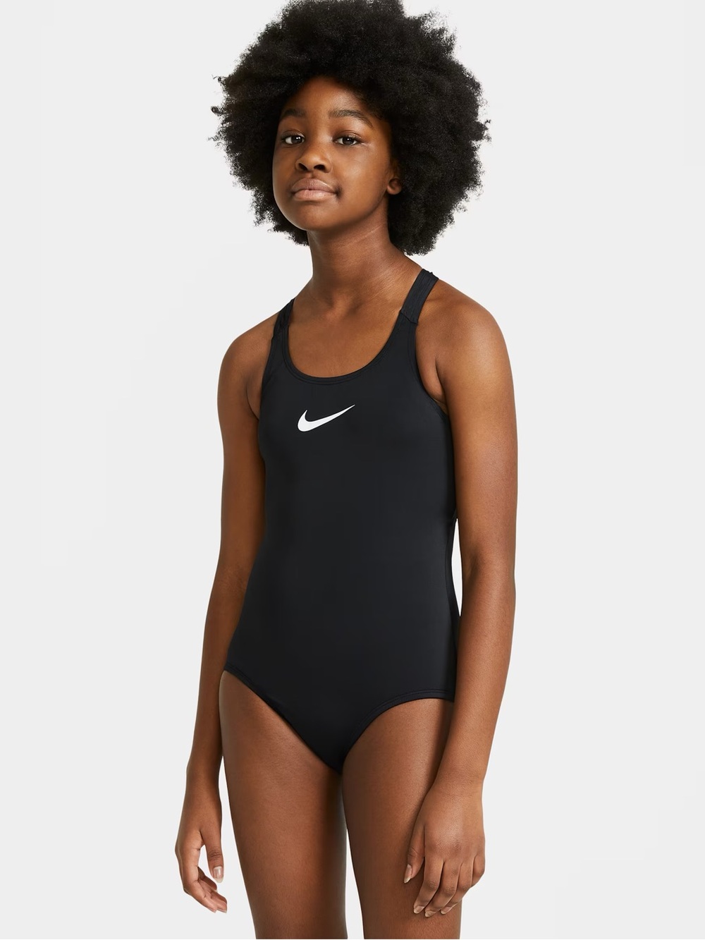 Nike Girls Black One Piece Swimsuit Large Ages 12-13 and size 12-14